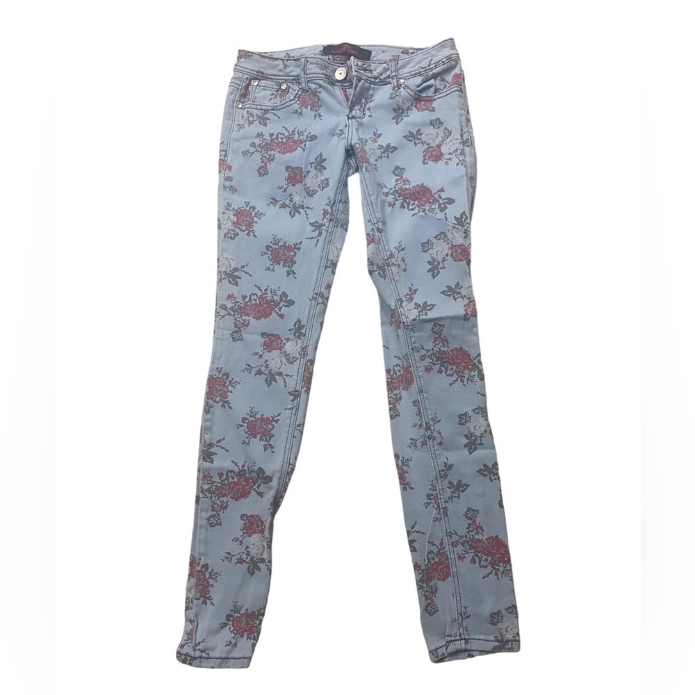 Almost Famous Girl’s Flower Print Jeans-size 7